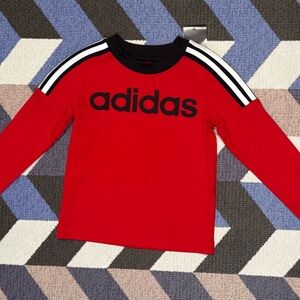 Adidas Kids Red Long Sleeve Shirt